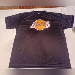 Mens LA Lakers T-Shirt 3XL Black 🆕 Los Angeles Dri-Fit Cotton Shirt 🏀 NBA